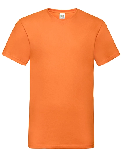Valueweight V-Neck T zum Besticken und Bedrucken in der Farbe Orange mit Ihren Logo, Schriftzug oder Motiv.
