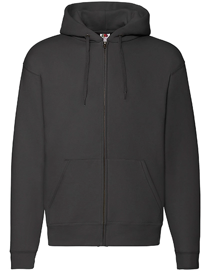 Premium Hooded Sweat Jacket zum Besticken und Bedrucken in der Farbe Black mit Ihren Logo, Schriftzug oder Motiv.