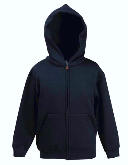 Kids´ Premium Hooded Sweat Jacket zum Besticken und Bedrucken in der Farbe Deep Navy mit Ihren Logo, Schriftzug oder Motiv.