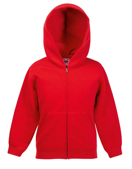 Kids´ Premium Hooded Sweat Jacket zum Besticken und Bedrucken in der Farbe Red mit Ihren Logo, Schriftzug oder Motiv.