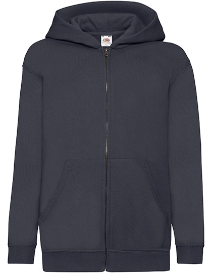 Kids´ Classic Hooded Sweat Jacket zum Besticken und Bedrucken in der Farbe Deep Navy mit Ihren Logo, Schriftzug oder Motiv.