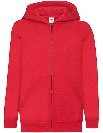 Kids´ Classic Hooded Sweat Jacket zum Besticken und Bedrucken in der Farbe Red mit Ihren Logo, Schriftzug oder Motiv.