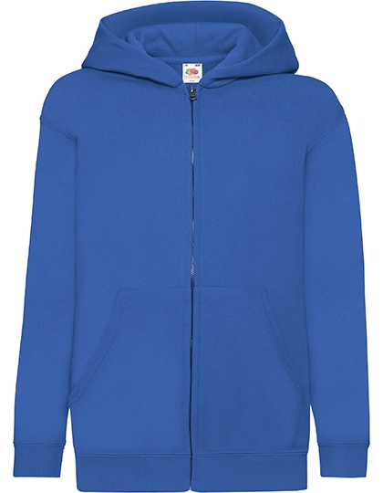 Kids´ Classic Hooded Sweat Jacket zum Besticken und Bedrucken in der Farbe Royal Blue mit Ihren Logo, Schriftzug oder Motiv.