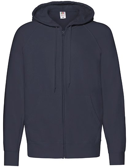 Lightweight Hooded Sweat Jacket zum Besticken und Bedrucken in der Farbe Deep Navy mit Ihren Logo, Schriftzug oder Motiv.
