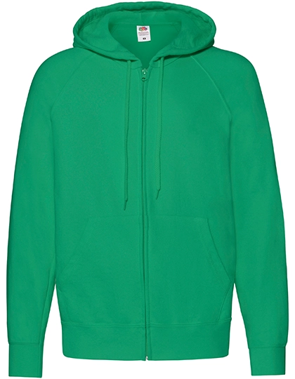 Lightweight Hooded Sweat Jacket zum Besticken und Bedrucken in der Farbe Kelly Green mit Ihren Logo, Schriftzug oder Motiv.