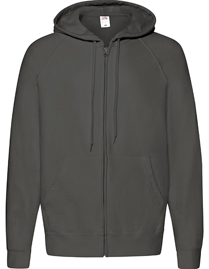 Lightweight Hooded Sweat Jacket zum Besticken und Bedrucken in der Farbe Light Graphite (Solid) mit Ihren Logo, Schriftzug oder Motiv.