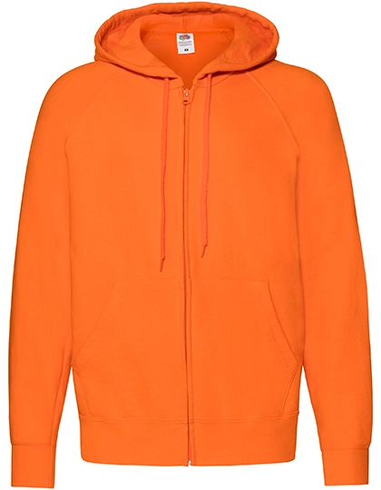 Lightweight Hooded Sweat Jacket zum Besticken und Bedrucken in der Farbe Orange mit Ihren Logo, Schriftzug oder Motiv.