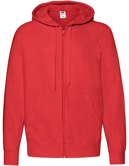 Lightweight Hooded Sweat Jacket zum Besticken und Bedrucken in der Farbe Red mit Ihren Logo, Schriftzug oder Motiv.