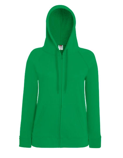 Ladies´ Lightweight Hooded Sweat Jacket zum Besticken und Bedrucken in der Farbe Kelly Green mit Ihren Logo, Schriftzug oder Motiv.