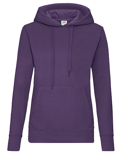 Ladies´ Classic Hooded Sweat zum Besticken und Bedrucken in der Farbe Purple mit Ihren Logo, Schriftzug oder Motiv.