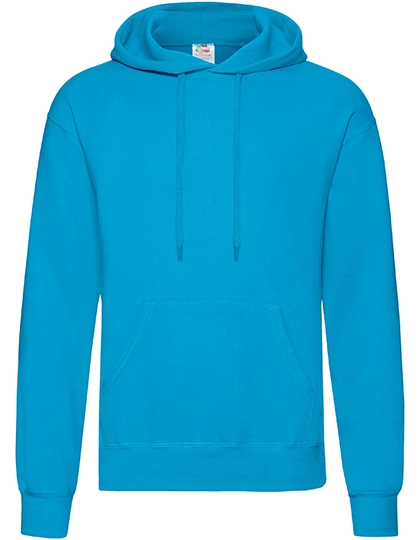 Classic Hooded Sweat zum Besticken und Bedrucken in der Farbe Azure Blue mit Ihren Logo, Schriftzug oder Motiv.