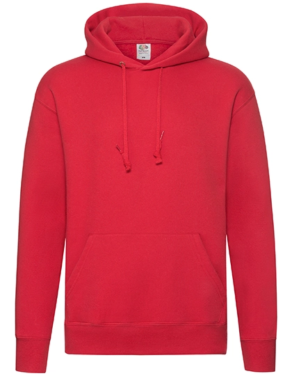 Premium Hooded Sweat zum Besticken und Bedrucken in der Farbe Red mit Ihren Logo, Schriftzug oder Motiv.