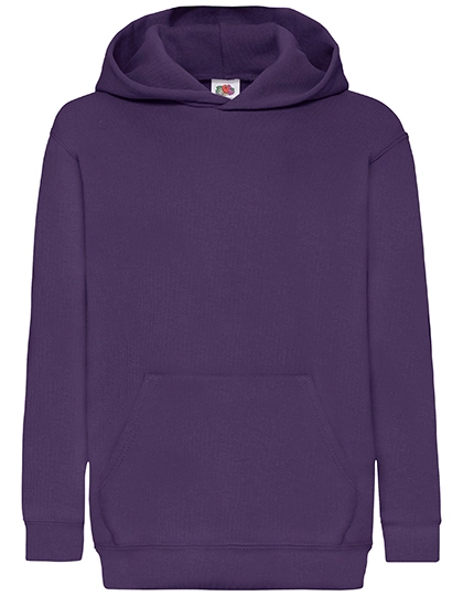 Kids´ Classic Hooded Sweat zum Besticken und Bedrucken in der Farbe Purple mit Ihren Logo, Schriftzug oder Motiv.