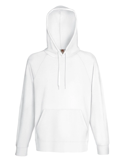 Lightweight Hooded Sweat zum Besticken und Bedrucken in der Farbe White mit Ihren Logo, Schriftzug oder Motiv.