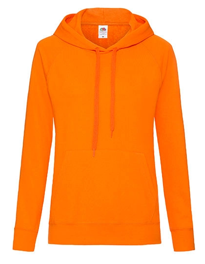 Ladies´ Lightweight Hooded Sweat zum Besticken und Bedrucken in der Farbe Orange mit Ihren Logo, Schriftzug oder Motiv.