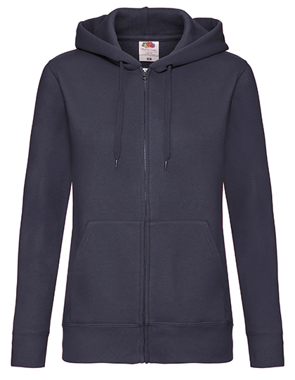 Ladies´ Premium Hooded Sweat Jacket zum Besticken und Bedrucken in der Farbe Deep Navy mit Ihren Logo, Schriftzug oder Motiv.