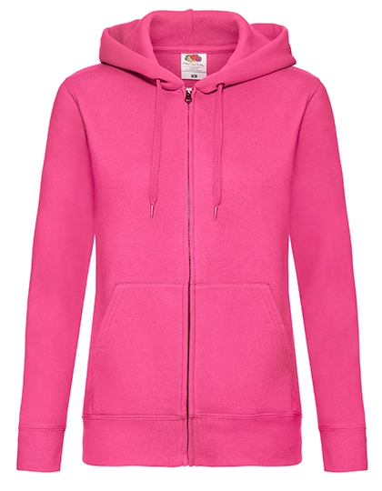 Ladies´ Premium Hooded Sweat Jacket zum Besticken und Bedrucken in der Farbe Fuchsia mit Ihren Logo, Schriftzug oder Motiv.
