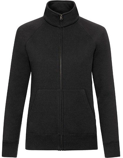 Ladies´ Premium Sweat Jacket zum Besticken und Bedrucken in der Farbe Black mit Ihren Logo, Schriftzug oder Motiv.