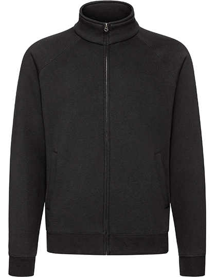 Premium Sweat Jacket zum Besticken und Bedrucken in der Farbe Black mit Ihren Logo, Schriftzug oder Motiv.