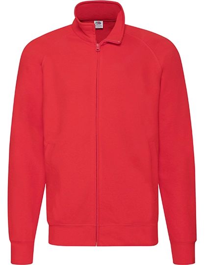 Lightweight Sweat Jacket zum Besticken und Bedrucken in der Farbe Red mit Ihren Logo, Schriftzug oder Motiv.