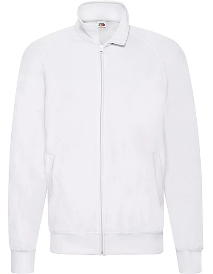 Lightweight Sweat Jacket zum Besticken und Bedrucken in der Farbe White mit Ihren Logo, Schriftzug oder Motiv.