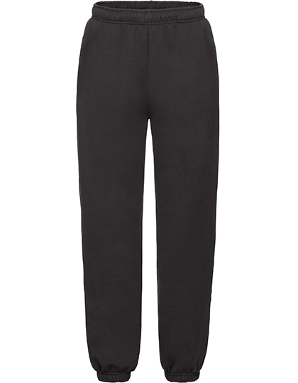 Kids´ Premium Elasticated Cuff Jog Pants zum Besticken und Bedrucken in der Farbe Black mit Ihren Logo, Schriftzug oder Motiv.