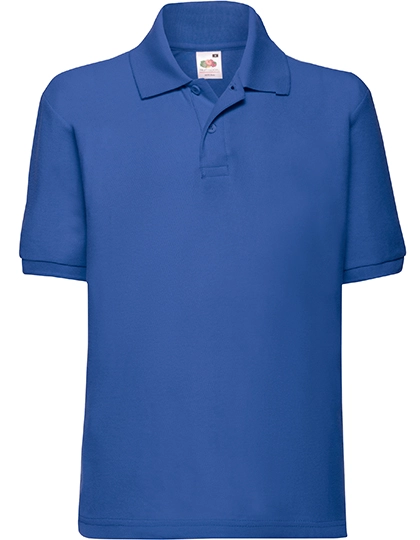Kids´ 65/35 Polo zum Besticken und Bedrucken in der Farbe Royal Blue mit Ihren Logo, Schriftzug oder Motiv.