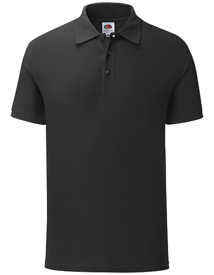 65/35 Tailored Fit Polo zum Besticken und Bedrucken in der Farbe Black mit Ihren Logo, Schriftzug oder Motiv.