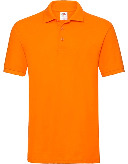 Premium Polo zum Besticken und Bedrucken in der Farbe Orange mit Ihren Logo, Schriftzug oder Motiv.