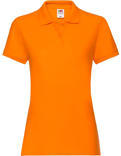 Ladies´ Premium Polo zum Besticken und Bedrucken in der Farbe Orange mit Ihren Logo, Schriftzug oder Motiv.