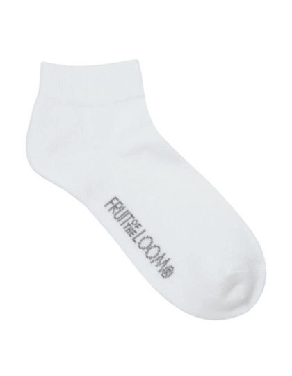 Fruit Quarter Socks (3 Pair Pack) zum Besticken und Bedrucken in der Farbe White-White-White mit Ihren Logo, Schriftzug oder Motiv.