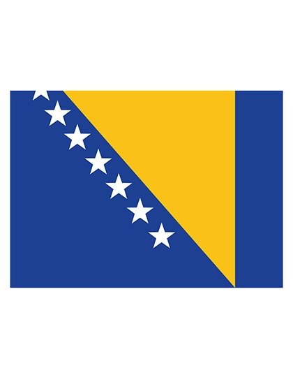 Fahne Bosnien und Herzegowina zum Besticken und Bedrucken mit Ihren Logo, Schriftzug oder Motiv.