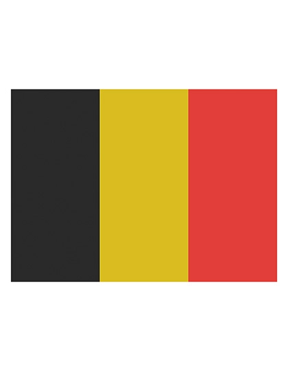 Fahne Belgien zum Besticken und Bedrucken in der Farbe Belgium mit Ihren Logo, Schriftzug oder Motiv.
