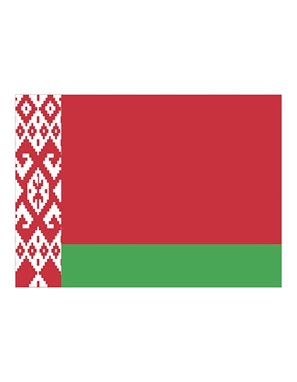 Fahne Weißrussland zum Besticken und Bedrucken in der Farbe Belarus mit Ihren Logo, Schriftzug oder Motiv.
