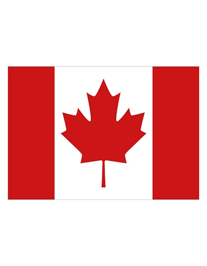 Fahne Kanada zum Besticken und Bedrucken in der Farbe Canada mit Ihren Logo, Schriftzug oder Motiv.