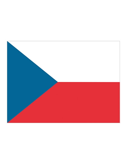 Fahne Tschechische Republik zum Besticken und Bedrucken mit Ihren Logo, Schriftzug oder Motiv.