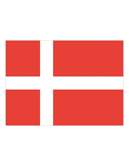 Fahne Dänemark zum Besticken und Bedrucken in der Farbe Denmark mit Ihren Logo, Schriftzug oder Motiv.