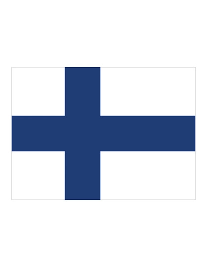 Fahne Finnland zum Besticken und Bedrucken in der Farbe Finland mit Ihren Logo, Schriftzug oder Motiv.