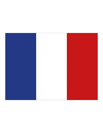 Fahne Frankreich zum Besticken und Bedrucken in der Farbe France mit Ihren Logo, Schriftzug oder Motiv.