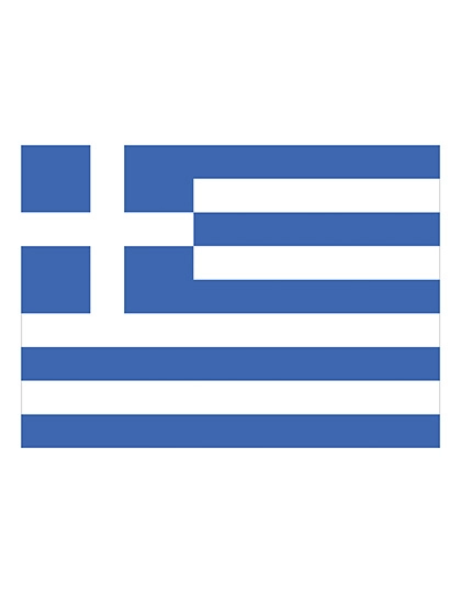 Fahne Griechenland zum Besticken und Bedrucken in der Farbe Greece mit Ihren Logo, Schriftzug oder Motiv.