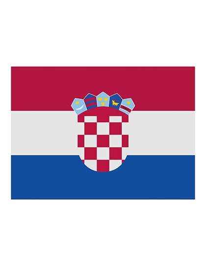Fahne Kroatien zum Besticken und Bedrucken in der Farbe Croatia mit Ihren Logo, Schriftzug oder Motiv.