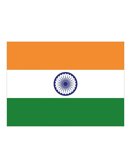 Fahne Indien zum Besticken und Bedrucken in der Farbe India mit Ihren Logo, Schriftzug oder Motiv.