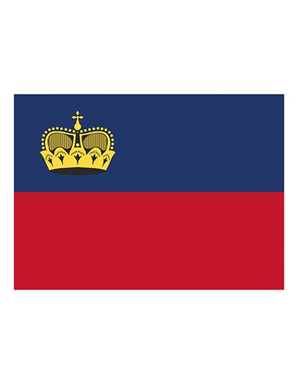 Fahne Liechtenstein zum Besticken und Bedrucken in der Farbe Liechtenstein mit Ihren Logo, Schriftzug oder Motiv.