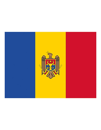 Fahne Moldawien zum Besticken und Bedrucken in der Farbe Moldova mit Ihren Logo, Schriftzug oder Motiv.
