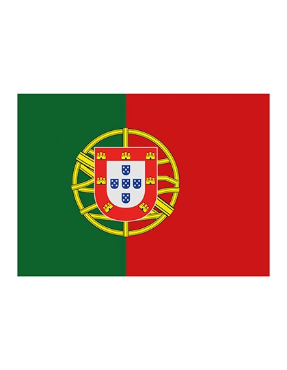Fahne Portugal zum Besticken und Bedrucken in der Farbe Portugal mit Ihren Logo, Schriftzug oder Motiv.