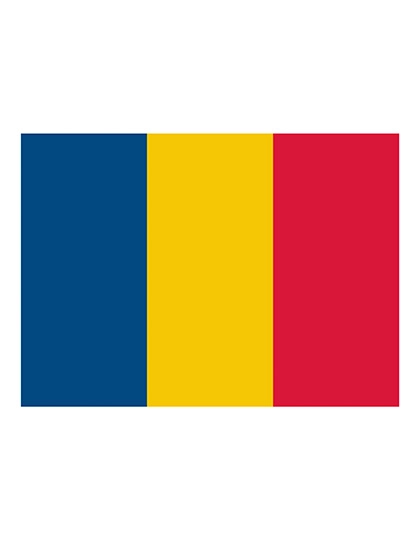Fahne Rumänien zum Besticken und Bedrucken mit Ihren Logo, Schriftzug oder Motiv.