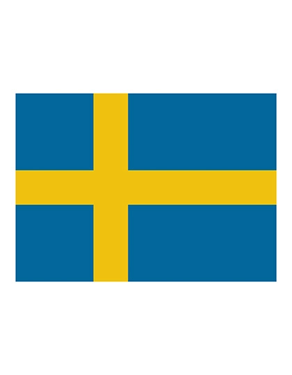 Fahne Schweden zum Besticken und Bedrucken in der Farbe Sweden mit Ihren Logo, Schriftzug oder Motiv.