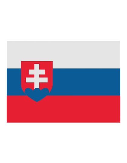 Fahne Slowakei zum Besticken und Bedrucken in der Farbe Slovakai mit Ihren Logo, Schriftzug oder Motiv.