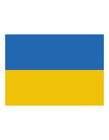 Fahne Ukraine zum Besticken und Bedrucken in der Farbe Ukraine mit Ihren Logo, Schriftzug oder Motiv.