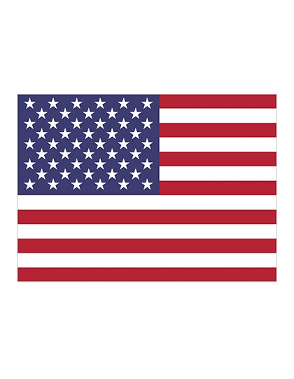 Fahne USA zum Besticken und Bedrucken in der Farbe USA mit Ihren Logo, Schriftzug oder Motiv.